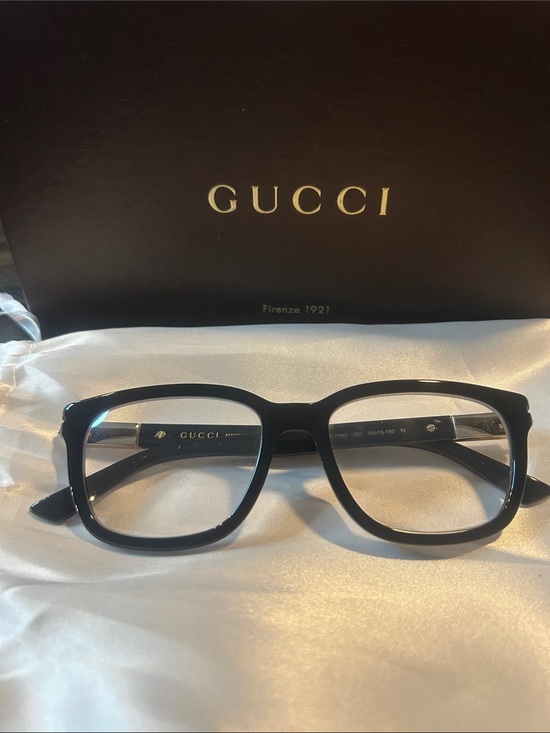 Gucci Accessories - Gucci Black Rectangular Acetate Glasses
